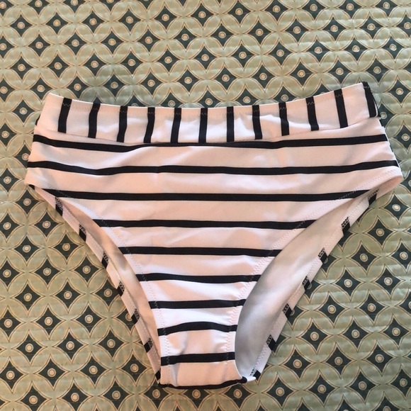Shein Swim Bathing Suit Bottom Striped Black And White Poshmark